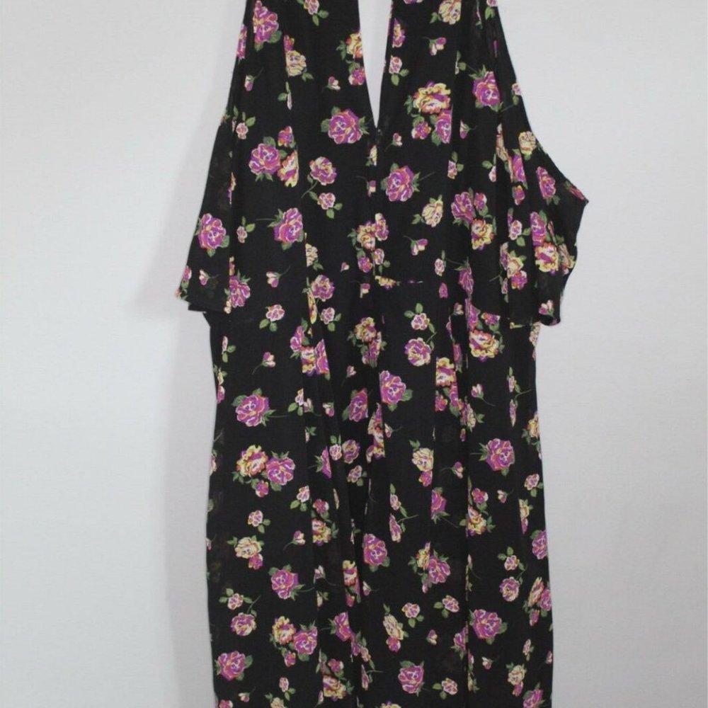 Torrid Floral Chiffon Cold Shoulder Dress H10671 - Picture 7 of 12